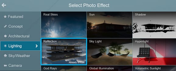 In Lumion 12, how do you create planar reflections?