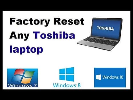 How To Factory Reset Toshiba Laptop