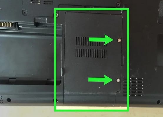How to remove the hard disk from a laptop