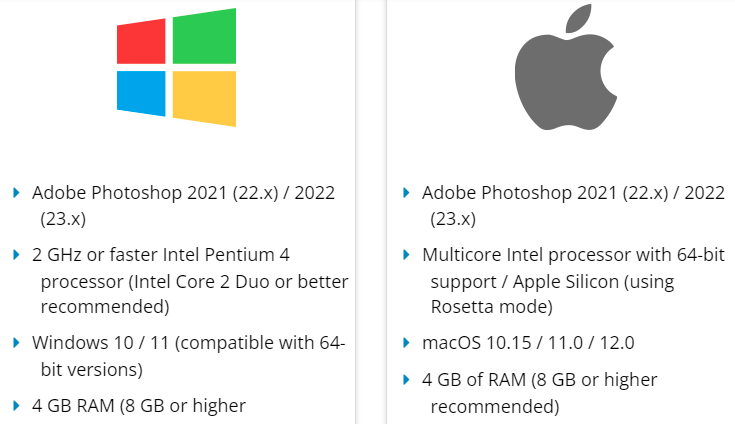 Photoshop 2022 System Requirements: